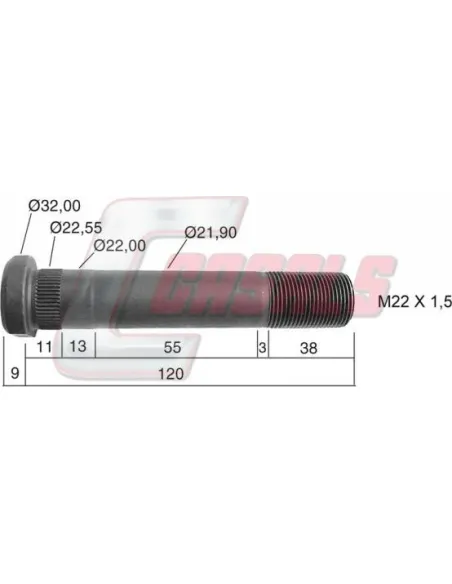 Tornillería de rueda para IVECO CASALS 21219