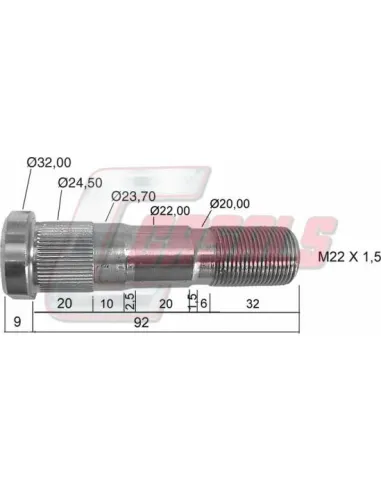 Tornillería de rueda para PEGASO CASALS 21325