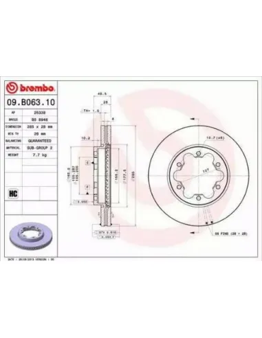 09.B063.10 Disco de freno Brembo