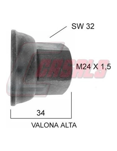 TUERCA M24X1.5 SW32 CON VALONA