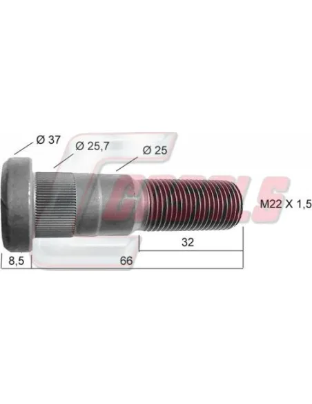 PERNO RUEDA SIMPLE TRAILOR