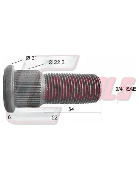 PERNO RUEDA JOHN DEERE