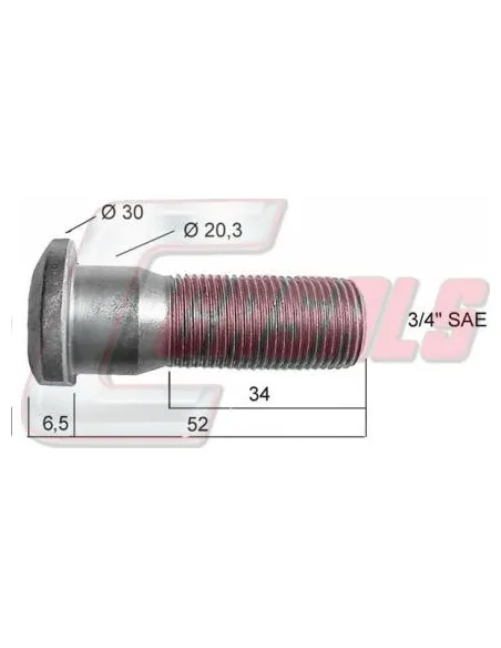 PERNO RUEDA EBRO-NISSAN 18X1.IZQU