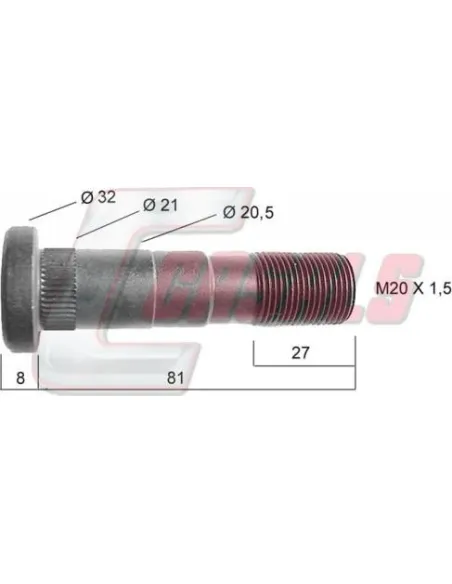 PERNO RUEDA EBRO-NISSAN DCHO.