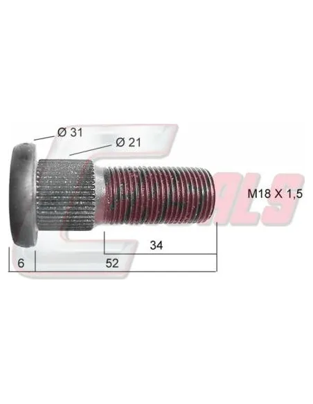 PERNO RUEDA EBRO-NISSAN DCHO.