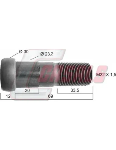 Tornillería de rueda para LECIÑENA CASALS 21467