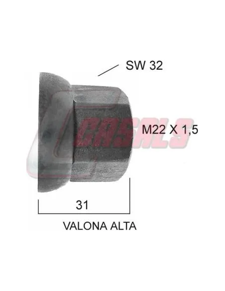 TUERCA VALONA ALTA 22X150
