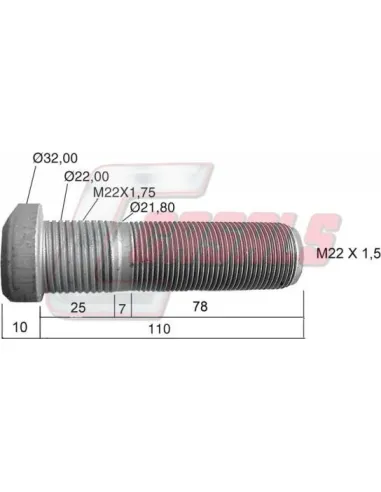 PERNO FRENO DE DISCO 110mm