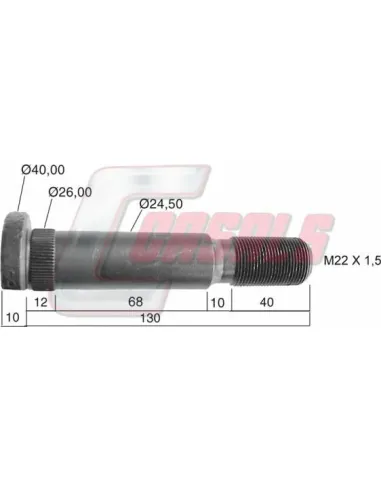 PERNO RVI LLANTA ALUMINIO 130mm