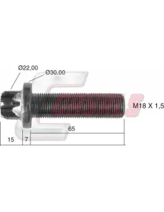 PERNO BUJE SAF 31X65XM18X1.5
