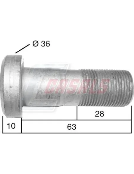 Tornillería de rueda para MERCEDES CASALS 21524