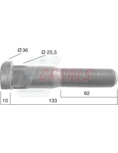 PERNO RENAULT LARGO 133mm
