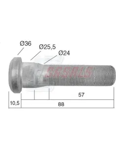 PERNO VOLVO LARGO 88mm