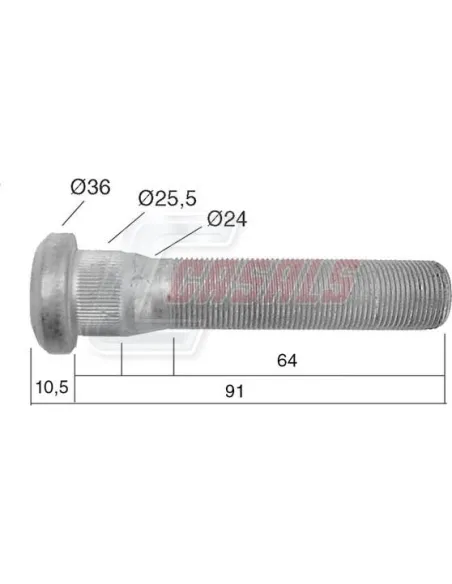 PERNO VOLVO LARGO 91mm