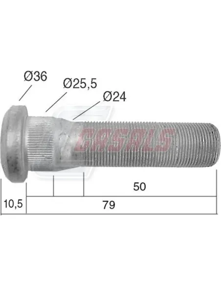 PERNO VOLVO LARGO 79mm