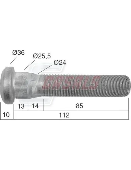 Tornillería de rueda para VOLVO CASALS 21538