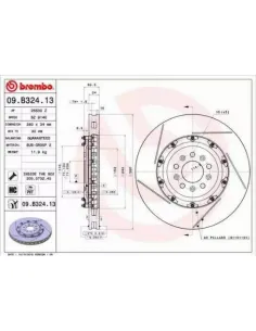 09B32413 Disco de freno Brembo