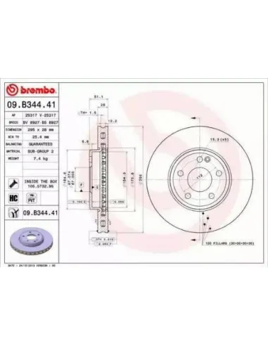 09.B344.41 Disco de freno Brembo