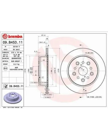 09.B453.11 Disco de freno Brembo