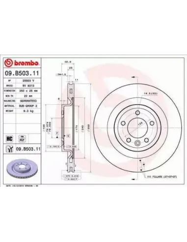 09.B503.11 Disco de freno Brembo