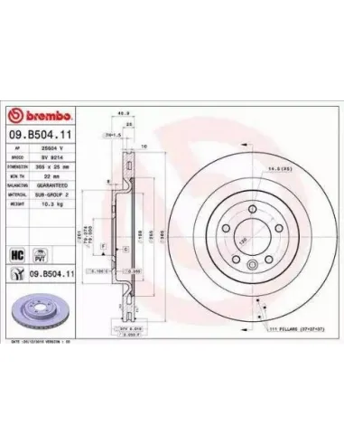 09.B504.11 Disco de freno Brembo