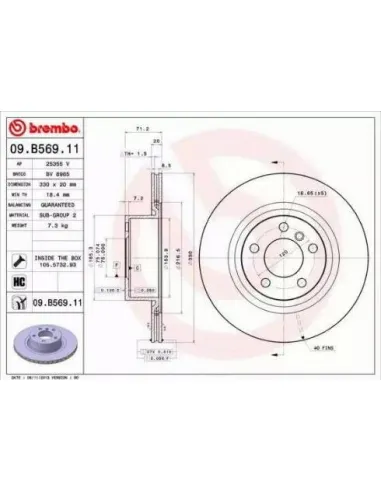 09.B569.11 Disco de freno Brembo