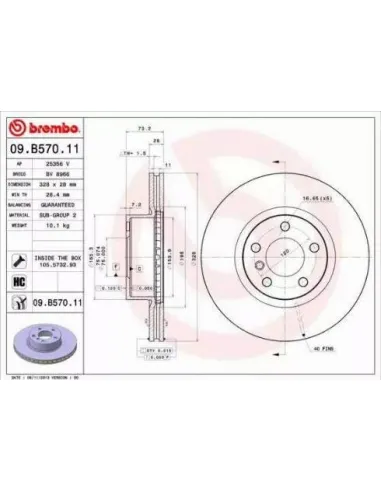 09.B570.11 Disco de freno Brembo