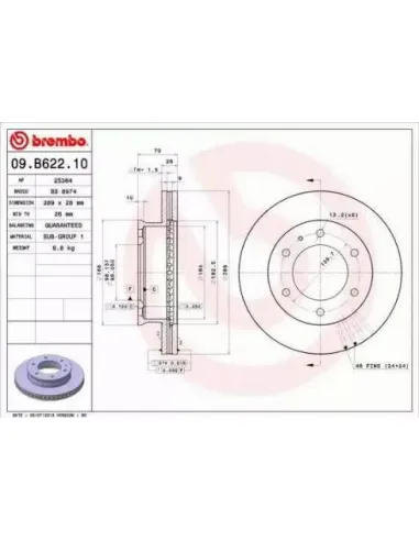 09.B622.10 Disco de freno Brembo