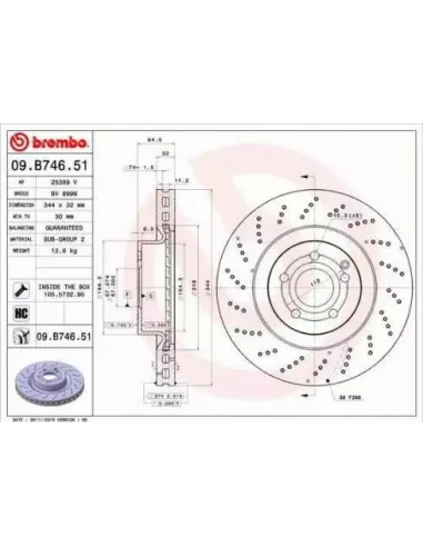 09.B746.51 Disco de freno Brembo