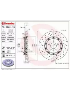 09B78113 Disco de freno Brembo