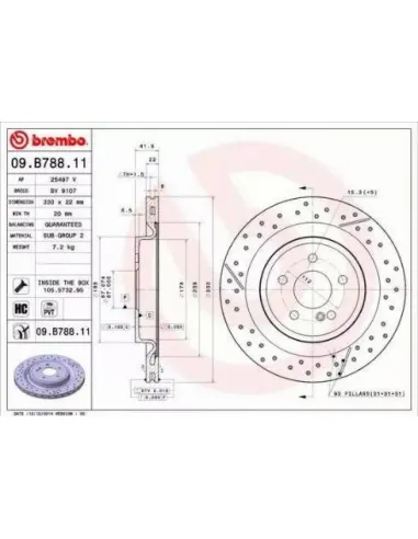 09.B788.11 Disco de freno Brembo