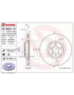 09.B822.10 Disco de freno Brembo