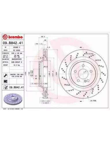 09.B842.41 Disco de freno Brembo