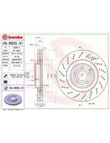 09.B855.51 Disco de freno Brembo