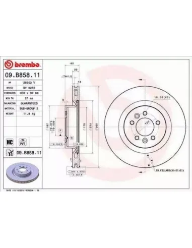 09.B858.11 Disco de freno Brembo