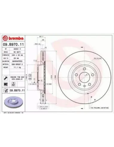 09.B970.11 Disco de freno Brembo