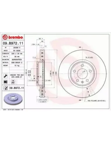 09.B972.11 Disco de freno Brembo