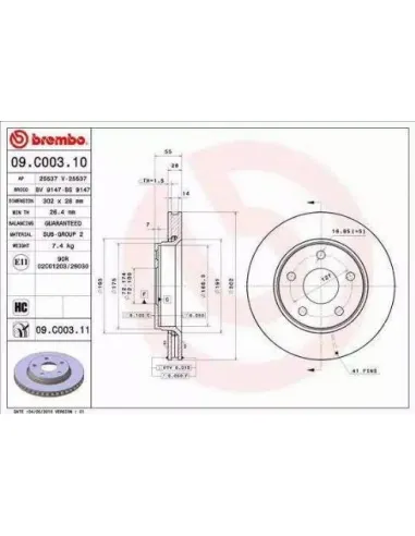 09.C003.11 Disco de freno Brembo