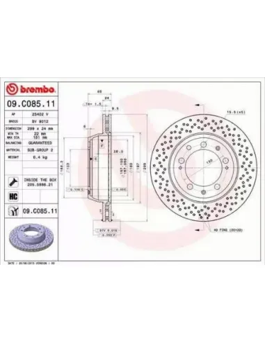 09.C085.11 Disco de freno Brembo