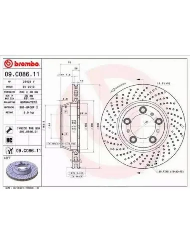 09.C086.11 Disco de freno Brembo