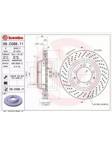 09.C088.11 Disco de freno Brembo