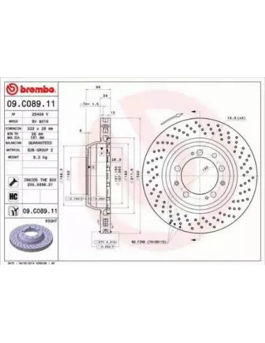 09.C089.11 Disco de freno Brembo