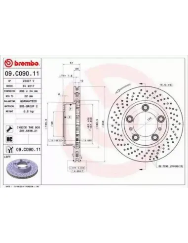 09.C090.11 Disco de freno Brembo