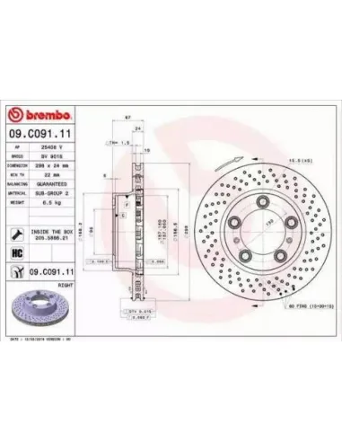 09.C091.11 Disco de freno Brembo