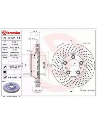 09.C092.11 Disco de freno Brembo