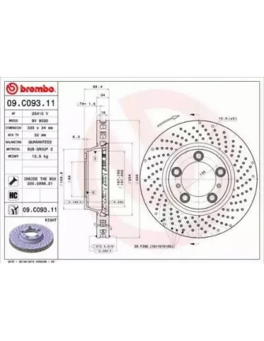 09.C093.11 Disco de freno Brembo