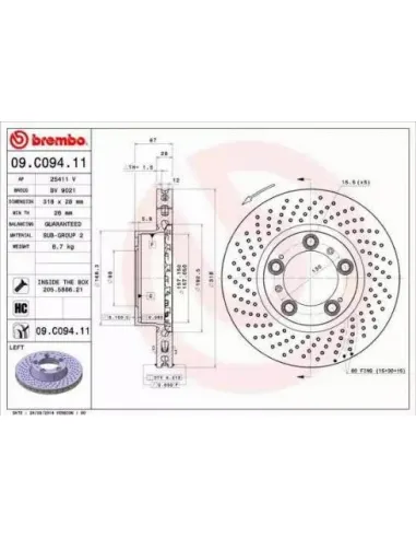 09.C094.11 Disco de freno Brembo