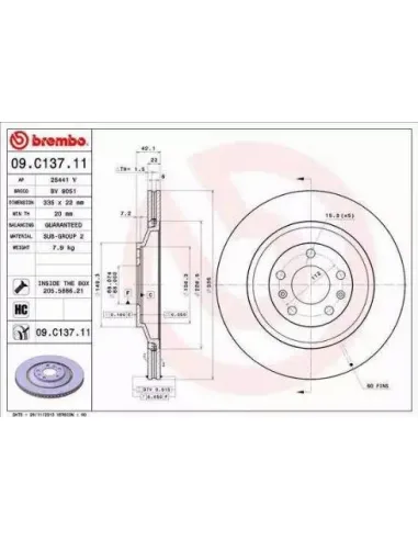 09.C137.11 Disco de freno Brembo