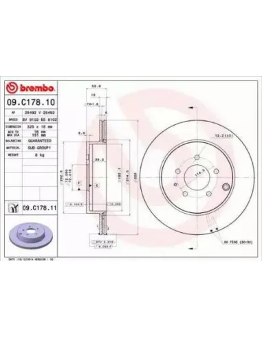 09.C178.11 Disco de freno Brembo