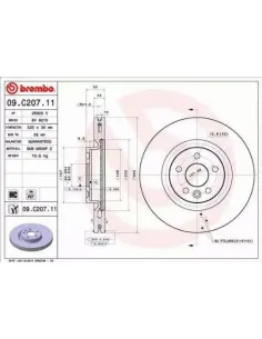 09.C207.11 Disco de freno Brembo